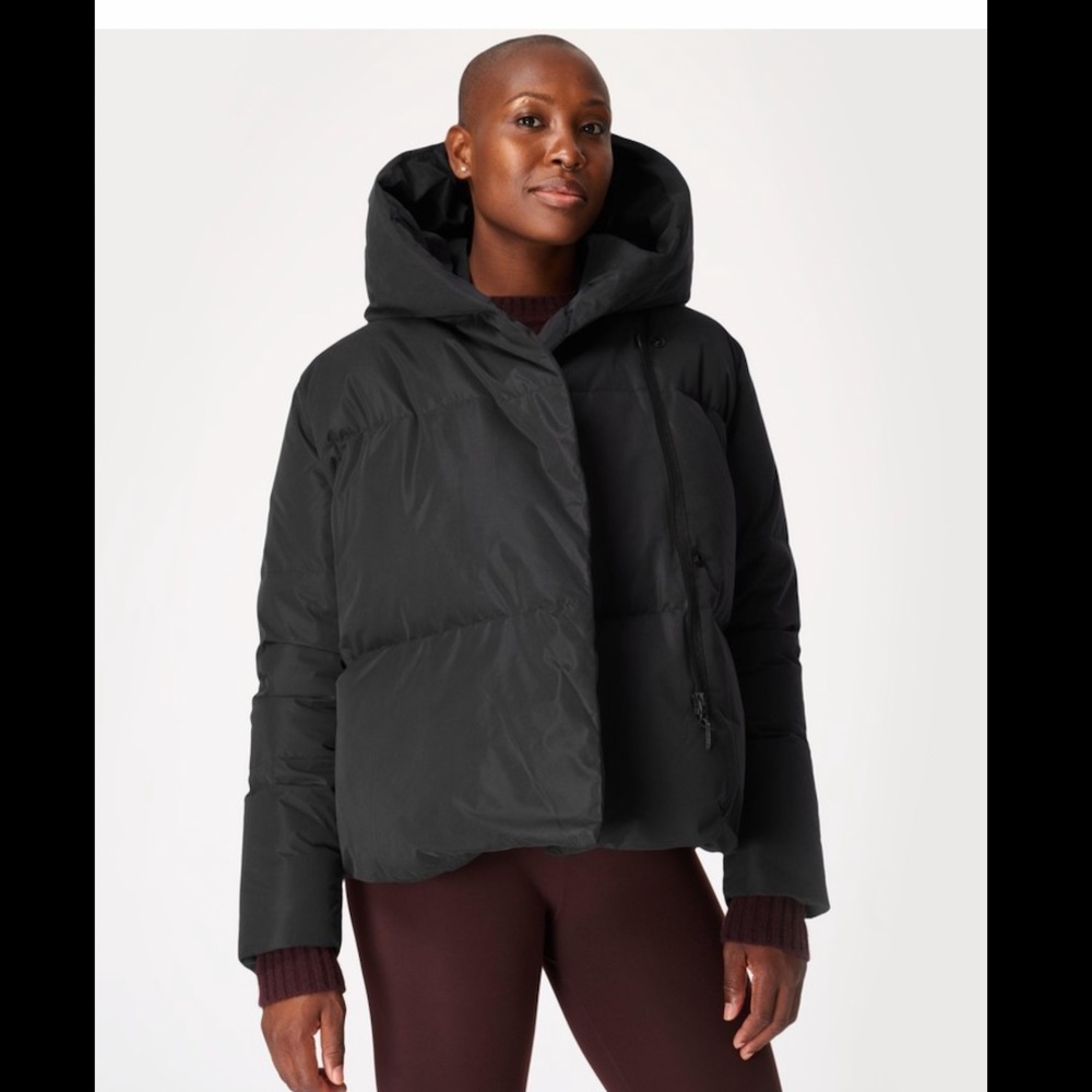 NWT Sweaty Betty Cocoon Puffer Jacket. Black size Large (10-12)
